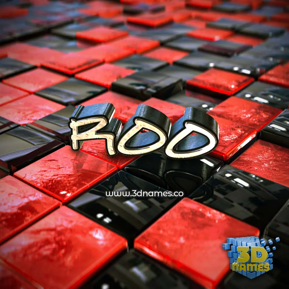 roo in Red Checkered style - 3D name wallpaper roo in Red Checkered style - 3D name wallpaper