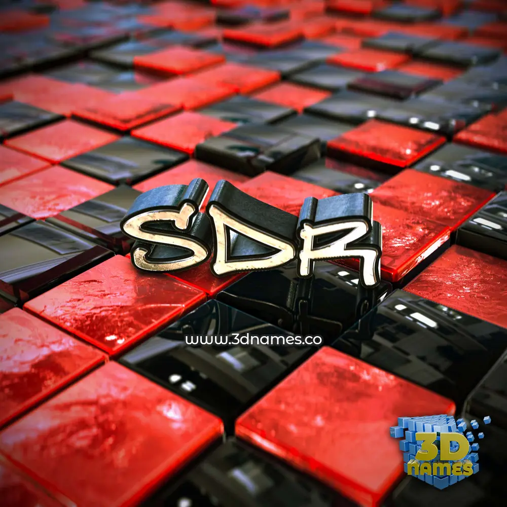 sdr in Red Checkered style - 3D name wallpaper sdr in Red Checkered style - 3D name wallpaper