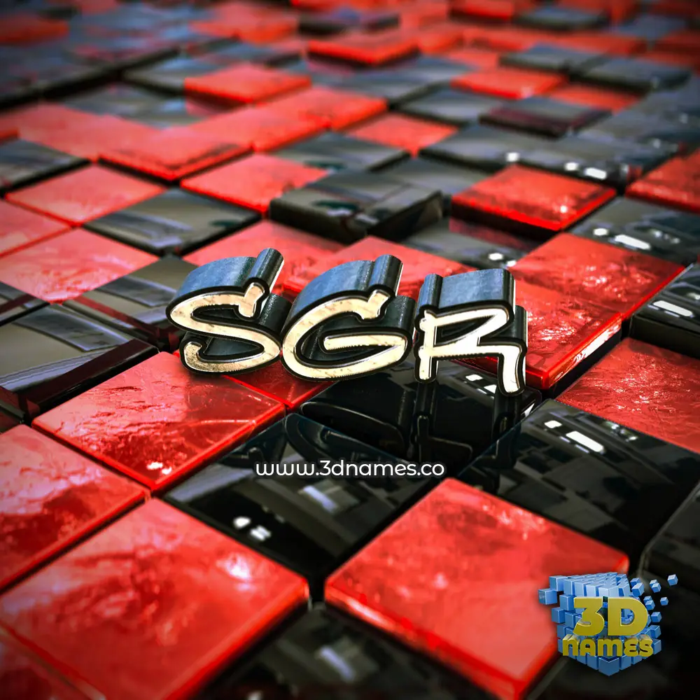 sgr in Red Checkered style - 3D name wallpaper sgr in Red Checkered style - 3D name wallpaper