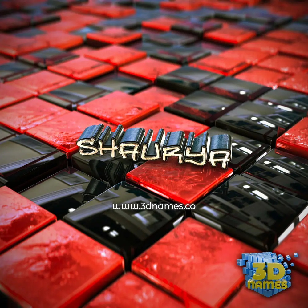 shaurya in Red Checkered style - 3D name wallpaper shaurya in Red Checkered style - 3D name wallpaper