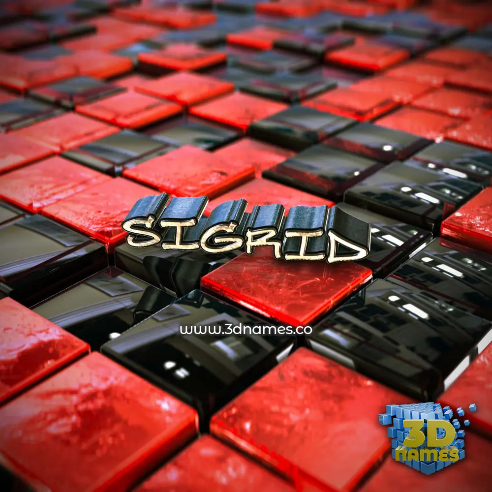 sigrid in Red Checkered style - 3D name wallpaper sigrid in Red Checkered style - 3D name wallpaper