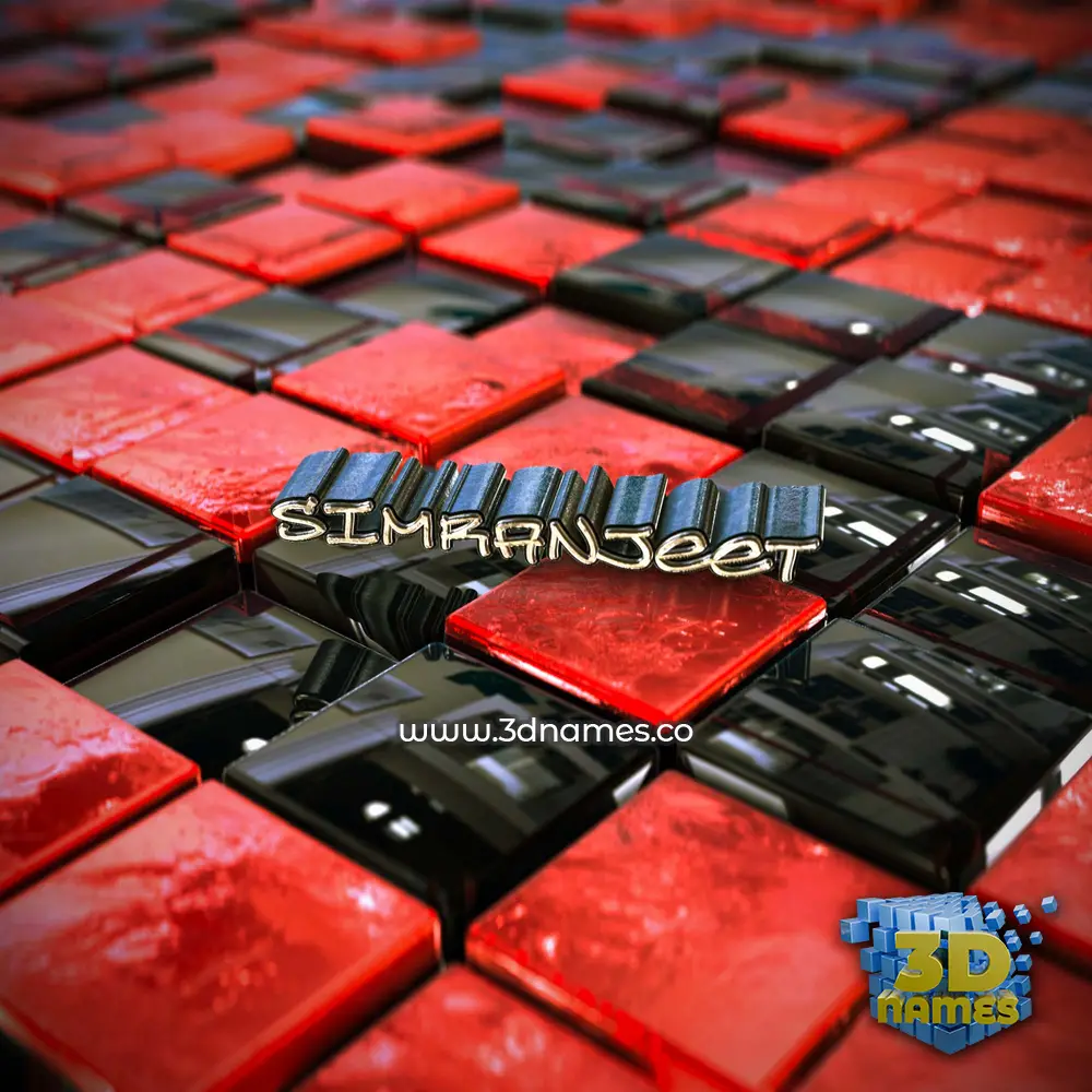 simranjeet in Red Checkered style - 3D name wallpaper simranjeet in Red Checkered style - 3D name wallpaper