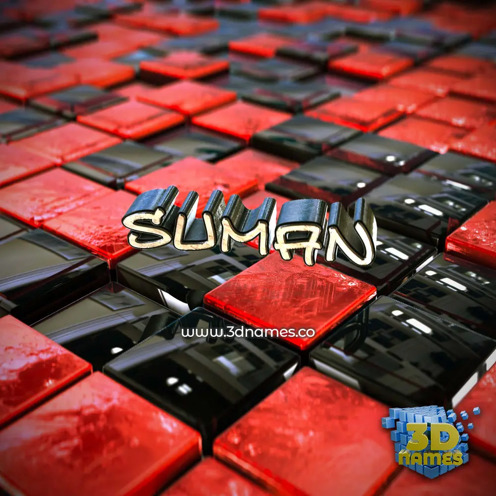 suman in Red Checkered style - 3D name wallpaper suman in Red Checkered style - 3D name wallpaper