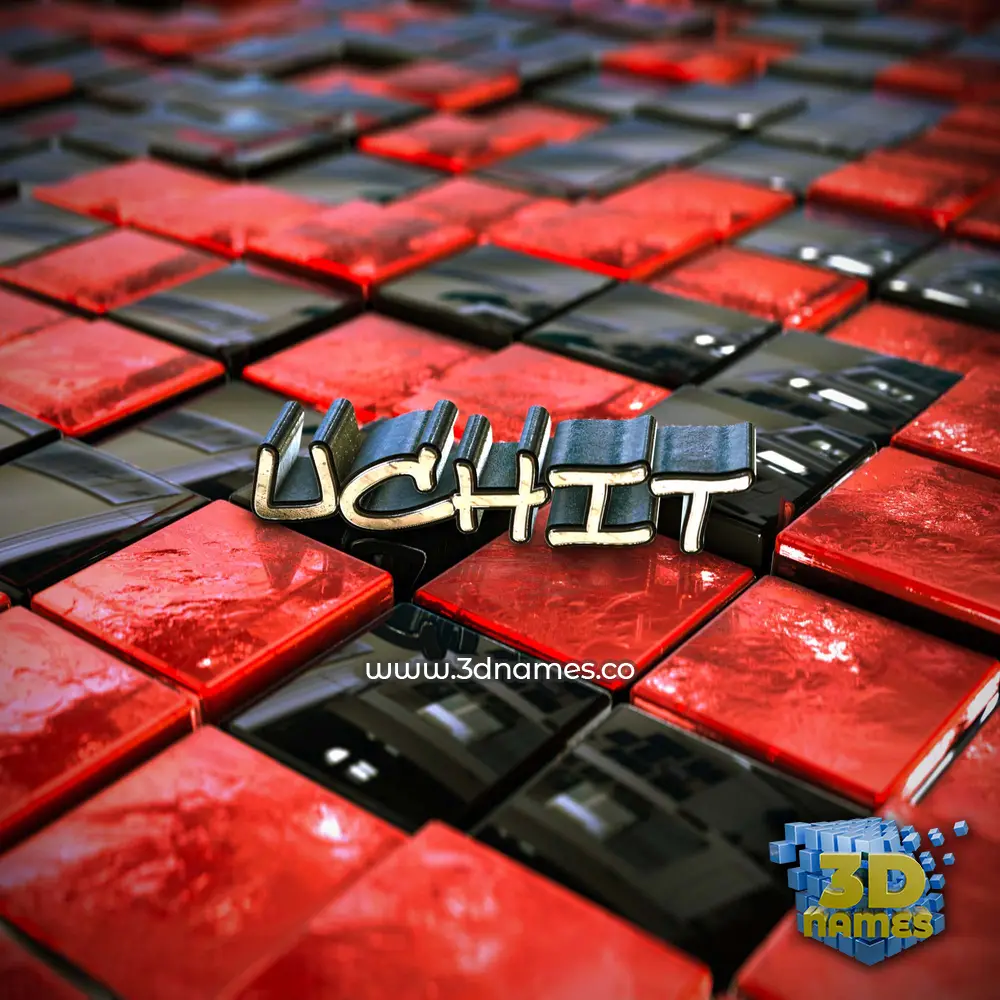 uchit in Red Checkered style - 3D name wallpaper uchit in Red Checkered style - 3D name wallpaper