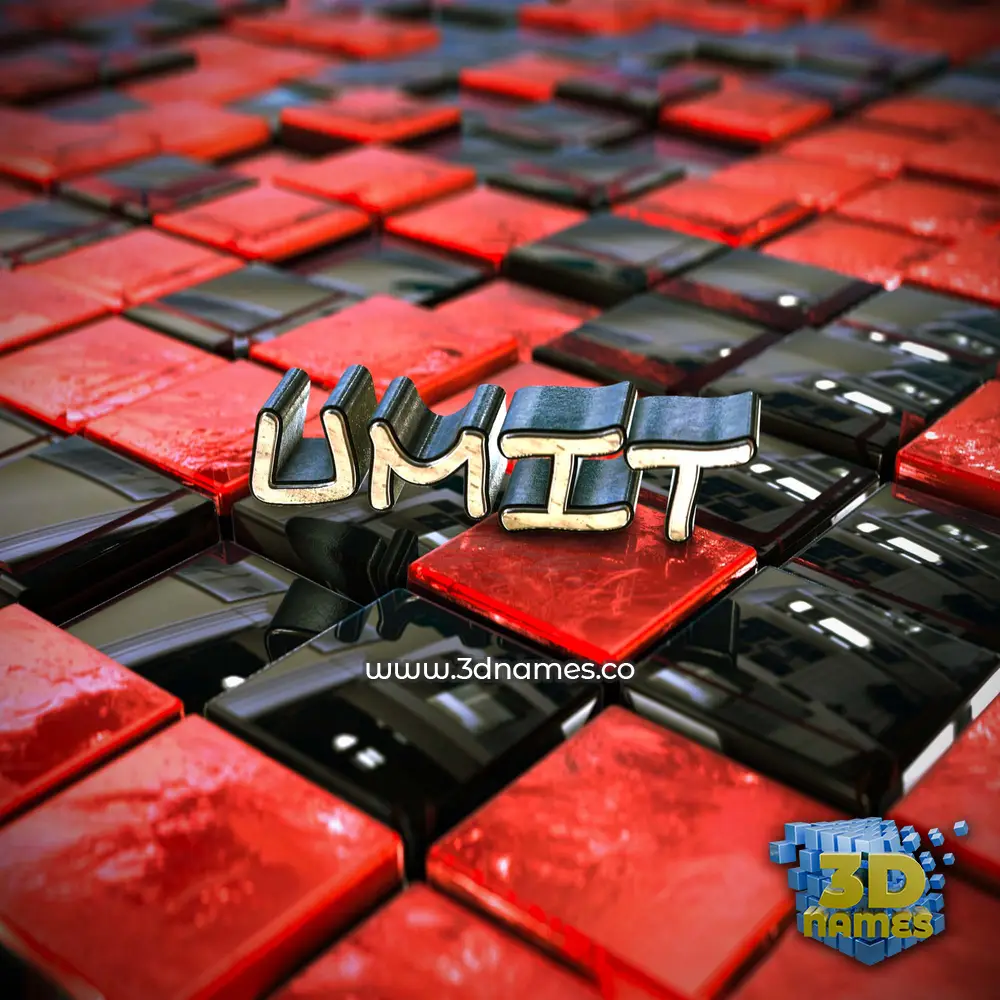 umit in Red Checkered style - 3D name wallpaper umit in Red Checkered style - 3D name wallpaper