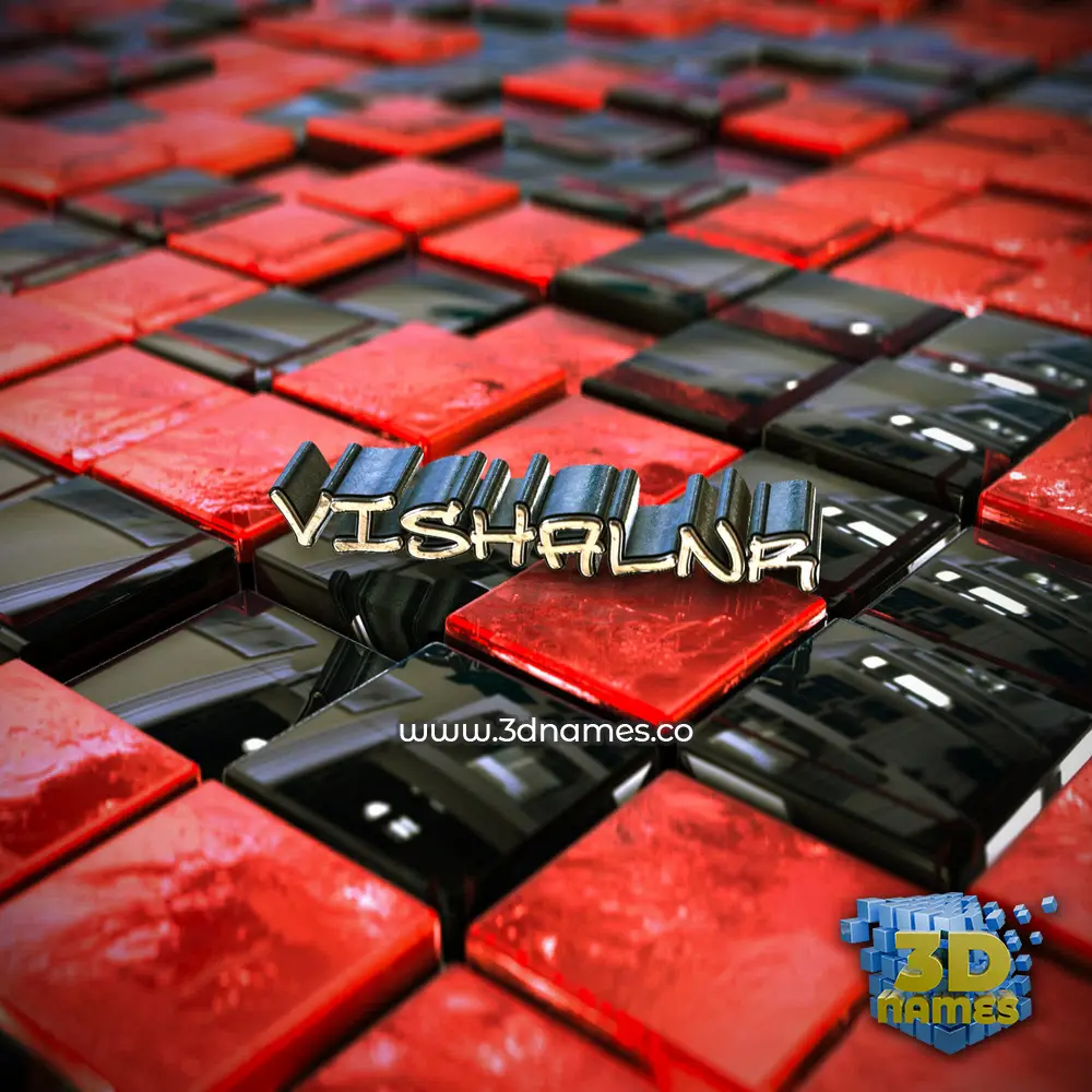 vishalnr in Red Checkered style - 3D name wallpaper vishalnr in Red Checkered style - 3D name wallpaper
