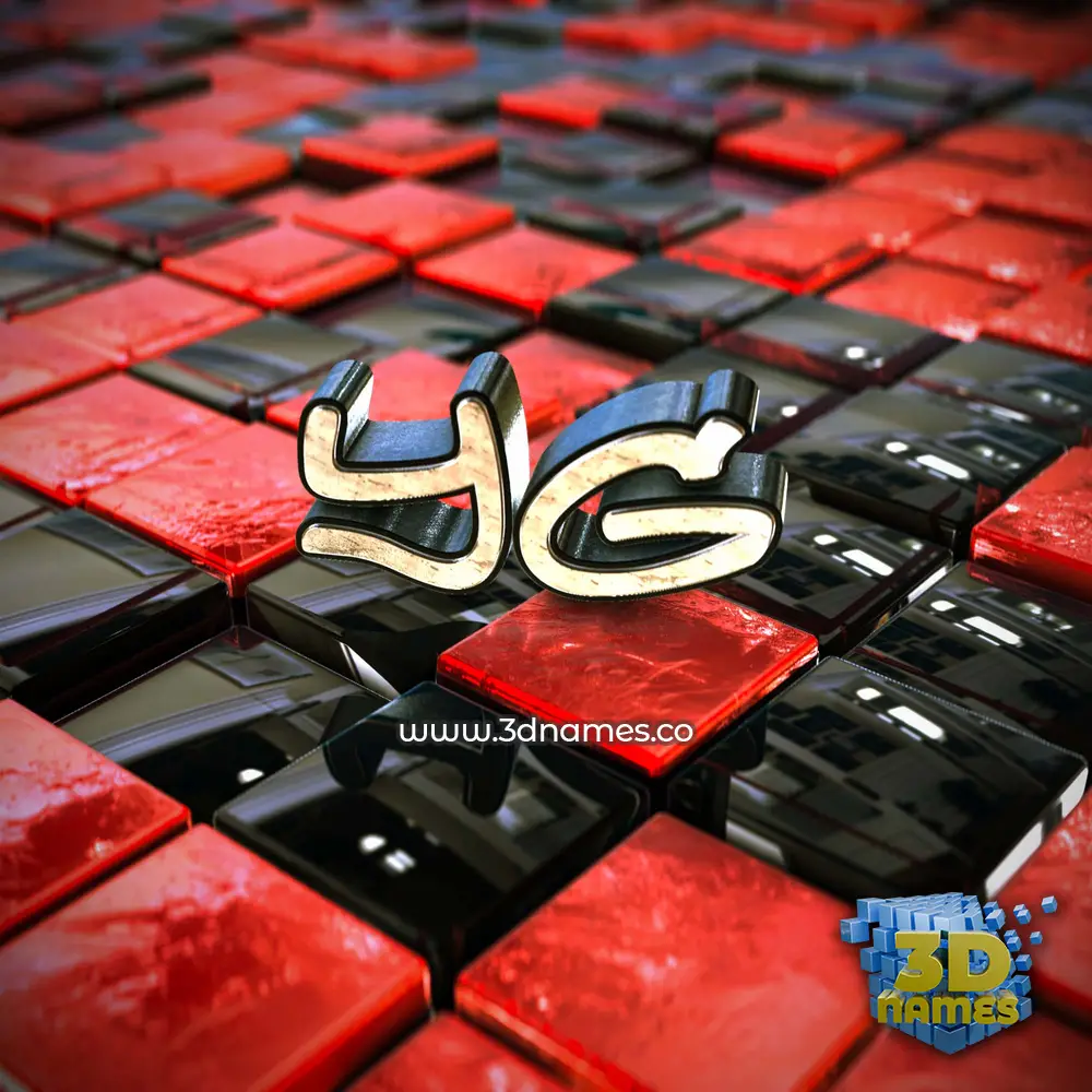 yg in Red Checkered style - 3D name wallpaper yg in Red Checkered style - 3D name wallpaper
