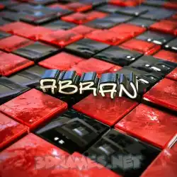 abran in Red Checkered style - 3D name wallpaper