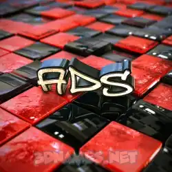 ads in Red Checkered style - 3D name wallpaper