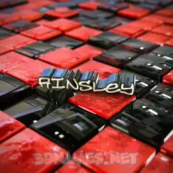 ainsley in Red Checkered style - 3D name wallpaper