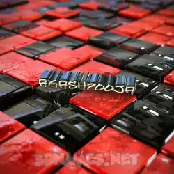 akashpooja in Red Checkered style - 3D name wallpaper