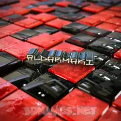 aldarmaki in Red Checkered style - 3D name wallpaper