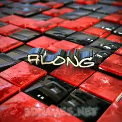 along in Red Checkered style - 3D name wallpaper