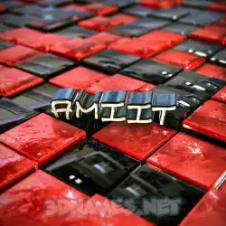 amiit in Red Checkered style - 3D name wallpaper