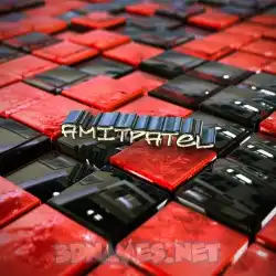 amitpatel in Red Checkered style - 3D name wallpaper