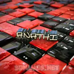anathi in Red Checkered style - 3D name wallpaper