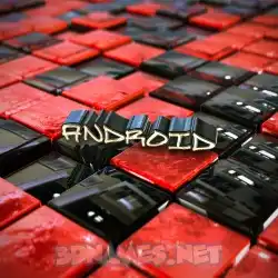 android in Red Checkered style - 3D name wallpaper