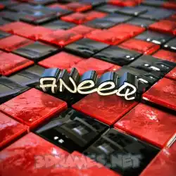 aneeq in Red Checkered style - 3D name wallpaper