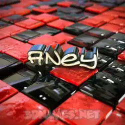 aney in Red Checkered style - 3D name wallpaper