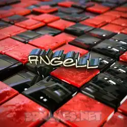 angell in Red Checkered style - 3D name wallpaper