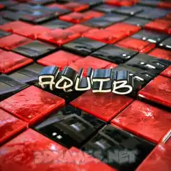 aquib in Red Checkered style - 3D name wallpaper
