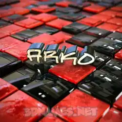arko in Red Checkered style - 3D name wallpaper