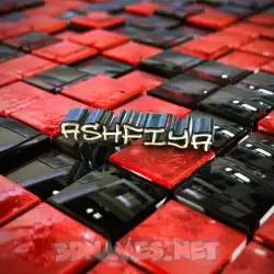 ashfiya in Red Checkered style - 3D name wallpaper