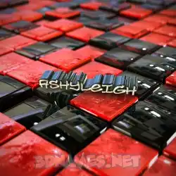 ashyleigh in Red Checkered style - 3D name wallpaper