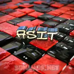 asit in Red Checkered style - 3D name wallpaper