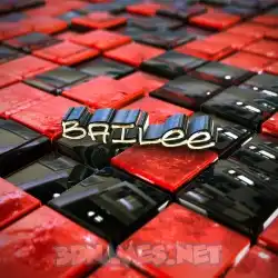 bailee in Red Checkered style - 3D name wallpaper