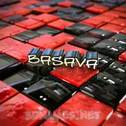 basava in Red Checkered style - 3D name wallpaper