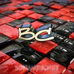 bc in Red Checkered style - 3D name wallpaper