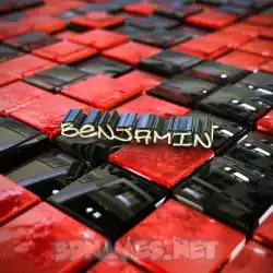 benjamin in Red Checkered style - 3D name wallpaper