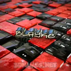 blayke in Red Checkered style - 3D name wallpaper
