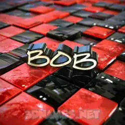 bob in Red Checkered style - 3D name wallpaper