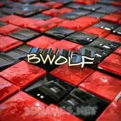 bwolf in Red Checkered style - 3D name wallpaper