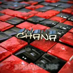 chana in Red Checkered style - 3D name wallpaper