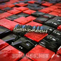 chandresh in Red Checkered style - 3D name wallpaper