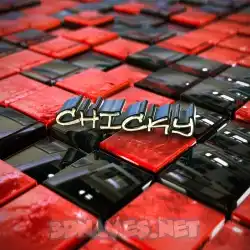 chicky in Red Checkered style - 3D name wallpaper