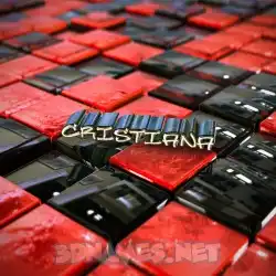cristiana in Red Checkered style - 3D name wallpaper