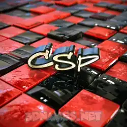 csp in Red Checkered style - 3D name wallpaper