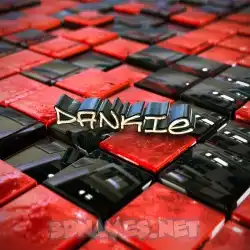 dankie in Red Checkered style - 3D name wallpaper