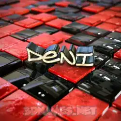 deni in Red Checkered style - 3D name wallpaper