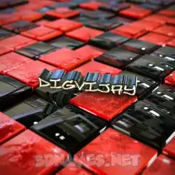 digvijay in Red Checkered style - 3D name wallpaper
