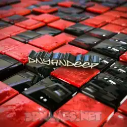dnyandeep in Red Checkered style - 3D name wallpaper