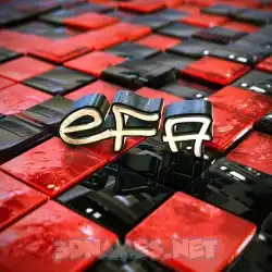 efa in Red Checkered style - 3D name wallpaper