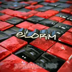 elorm in Red Checkered style - 3D name wallpaper