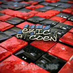eric a. coen in Red Checkered style - 3D name wallpaper
