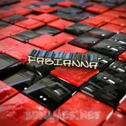 fabianna in Red Checkered style - 3D name wallpaper