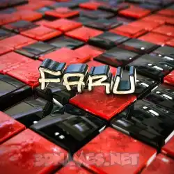 faru in Red Checkered style - 3D name wallpaper